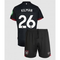 West Ham United Max Kilman #26 Replika babykläder Bortaställ Barn 2024-25 Kortärmad (+ korta byxor)